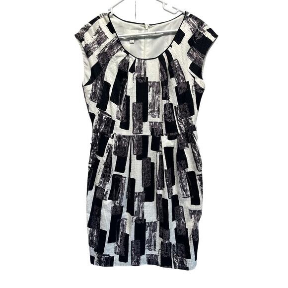 Donna Morgan Abstract Brushstroke Sheath Dress 12P Old Money - Picture 1 of 12